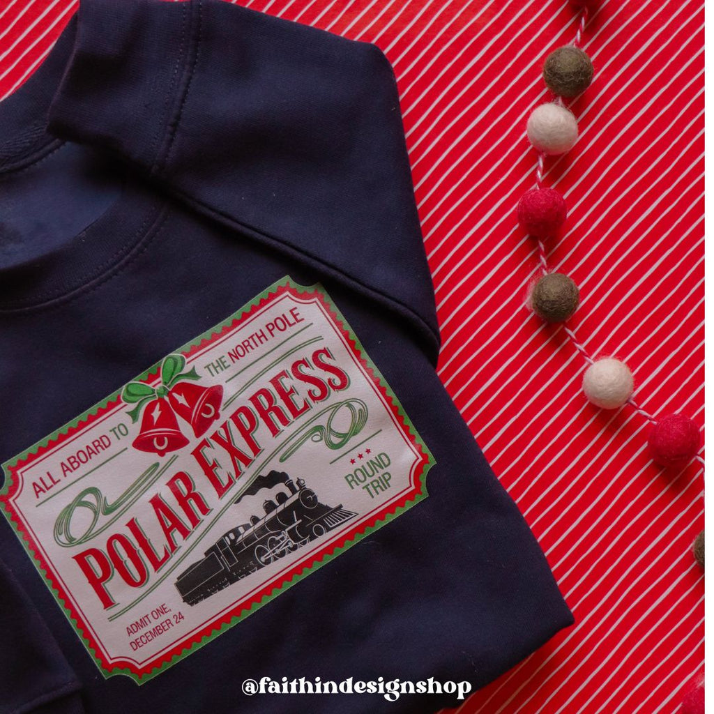 Personalised Train Ticket Jumper | Christmas Park Days