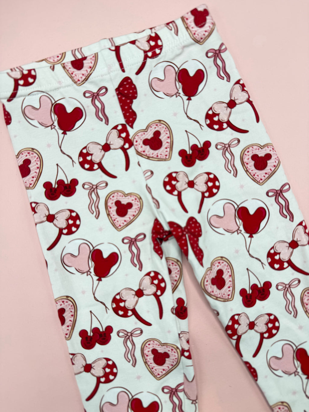 Kids Valentine Mouse Print Leggings | Park Day Outfit