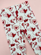 Kids Valentine Mouse Print Leggings | Park Day Outfit