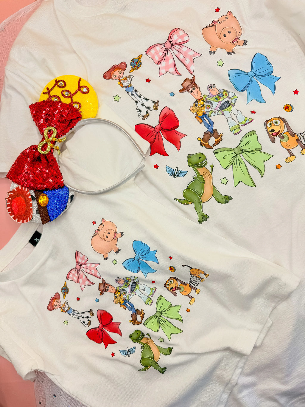 Coquette Toy Friends T-Shirt | Bows & Playful Icons