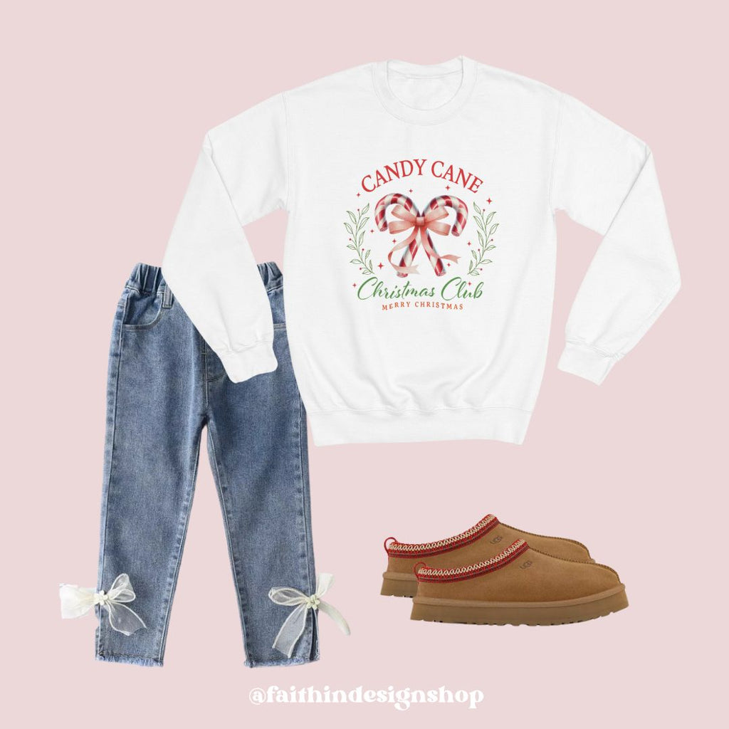 Candy Cane Christmas Club Sweatshirt | Park Outfit