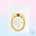 The Beauty Princess Rose Bow Frame Quote T-Shirt
