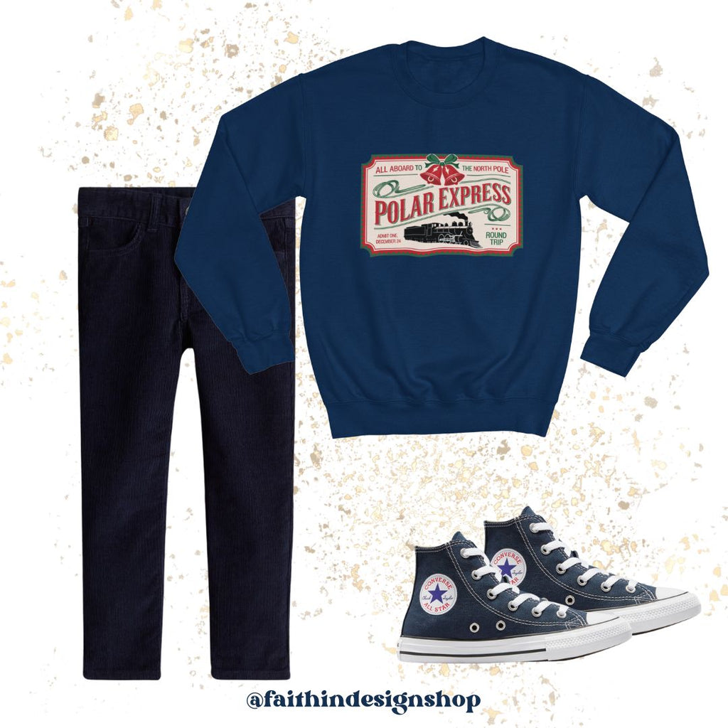 Personalised Train Ticket Jumper | Christmas Park Days