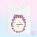 Meg Gold Coin Frame Quote T-Shirt