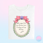 The Mermaid Princess Shell Bow Frame Quote T-Shirt