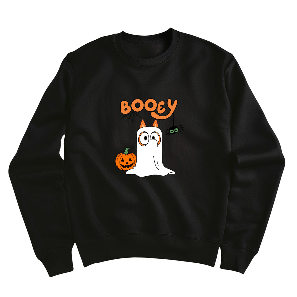 Booey Ghost Kids Sweatshirt | Black Halloween