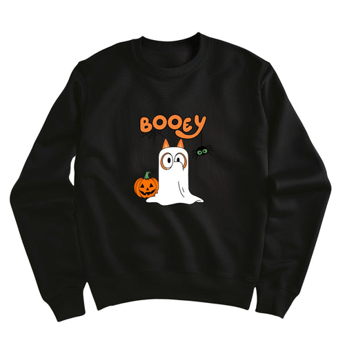 Booey Ghost Kids Sweatshirt | Black Halloween