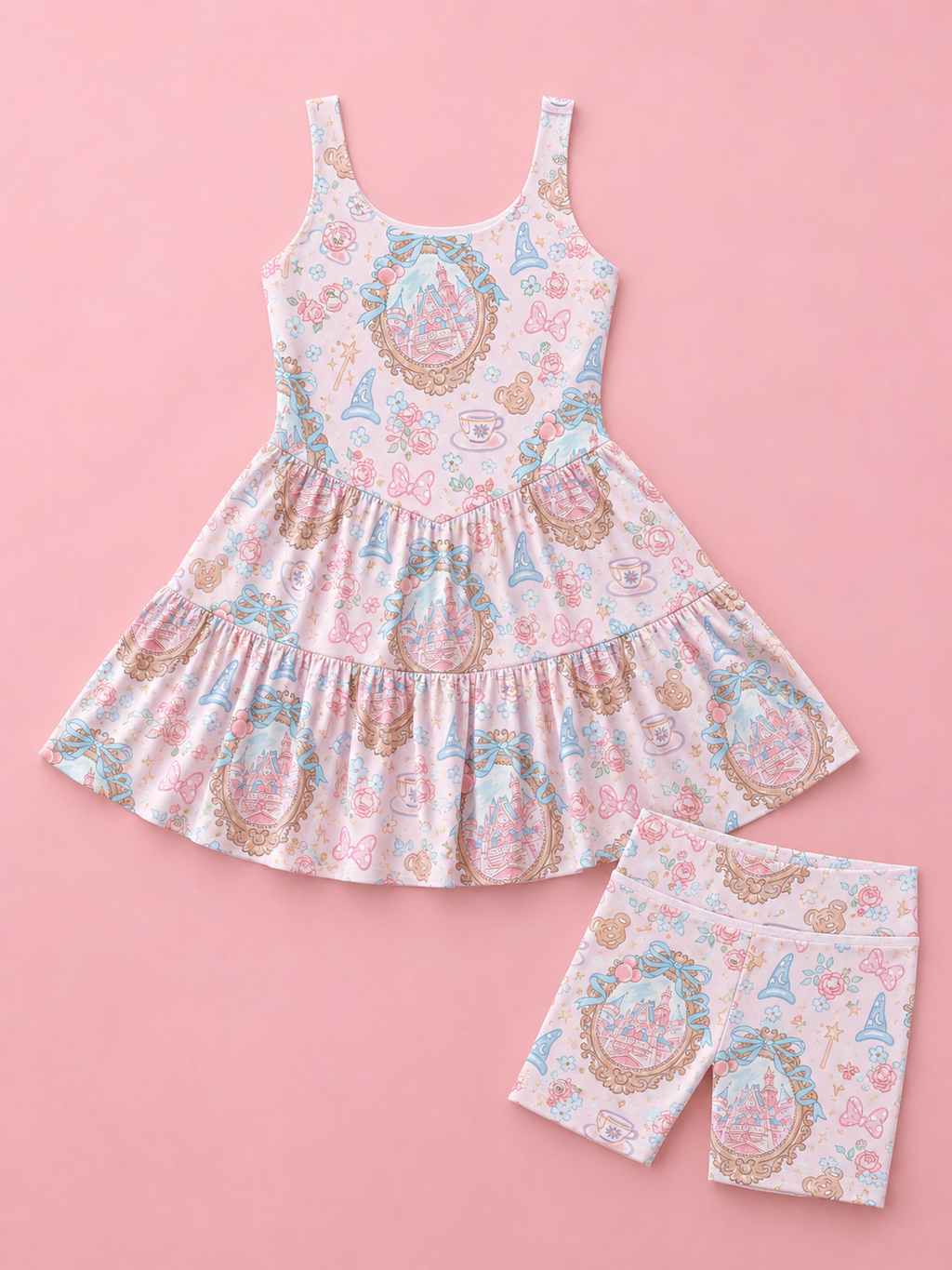 Coquette Castle Dress with Cycle Shorts