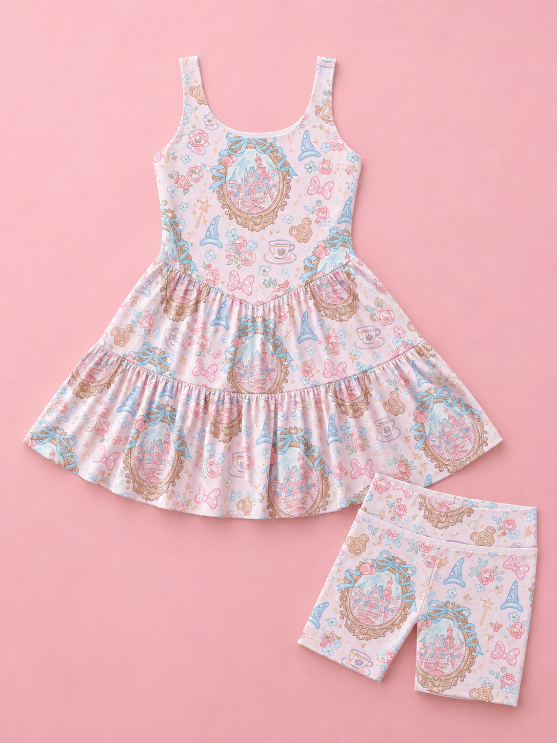 Coquette Castle Dress with Cycle Shorts
