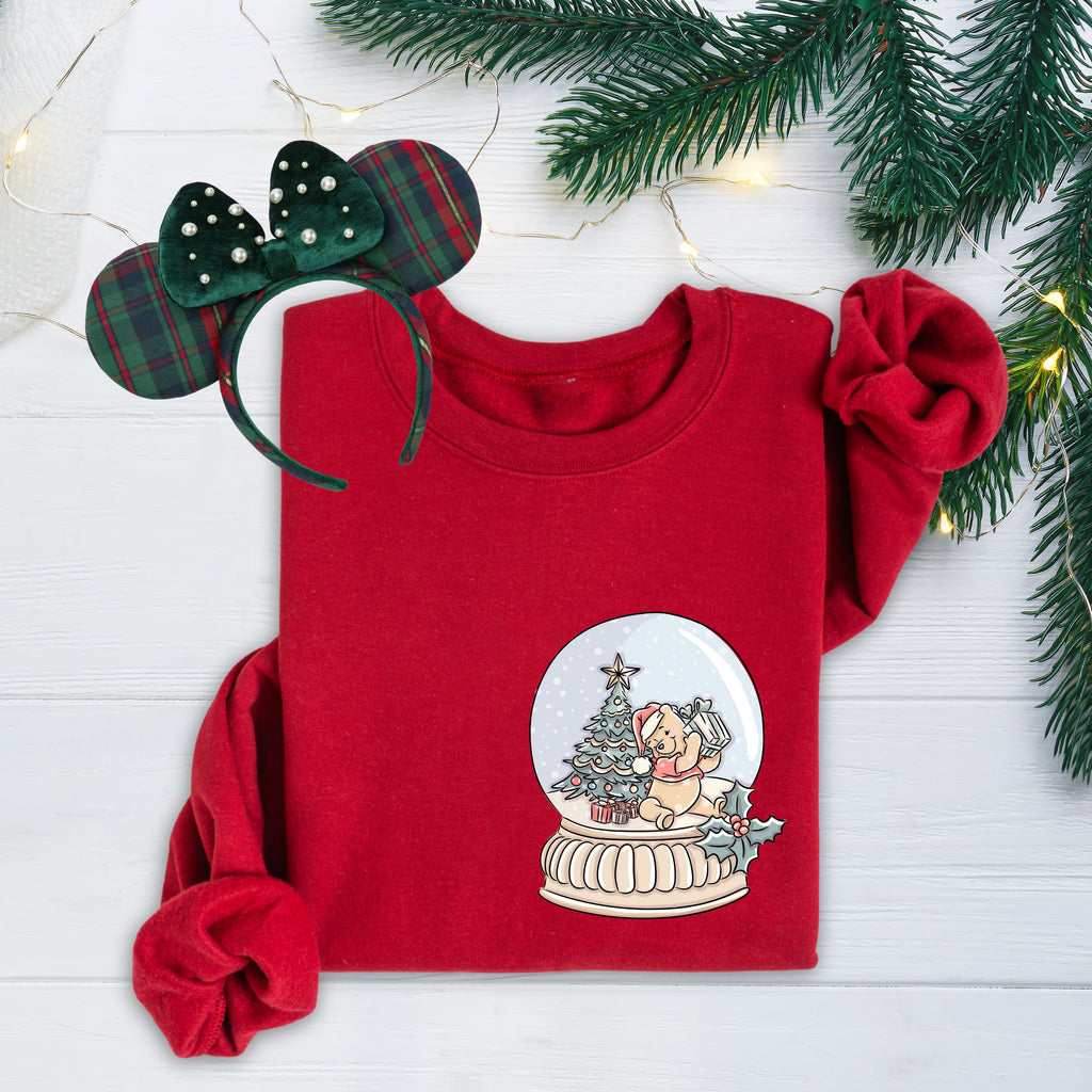 Small Honey Bear Snowglobe T-Shirt | Pocket Print