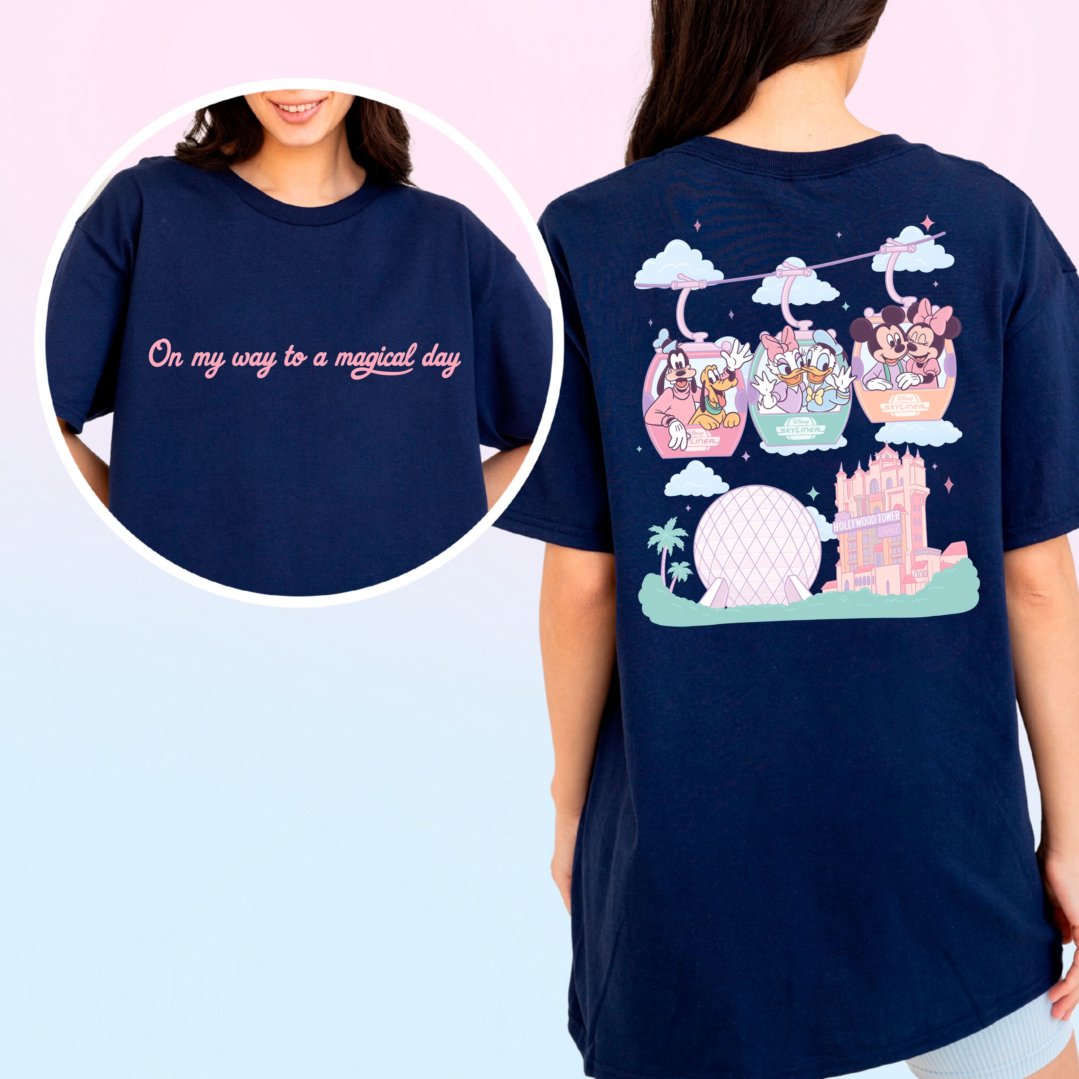 T&T Exclusive 'On My Way To A Magical Day' Skyliner Double Sided T-Shirt
