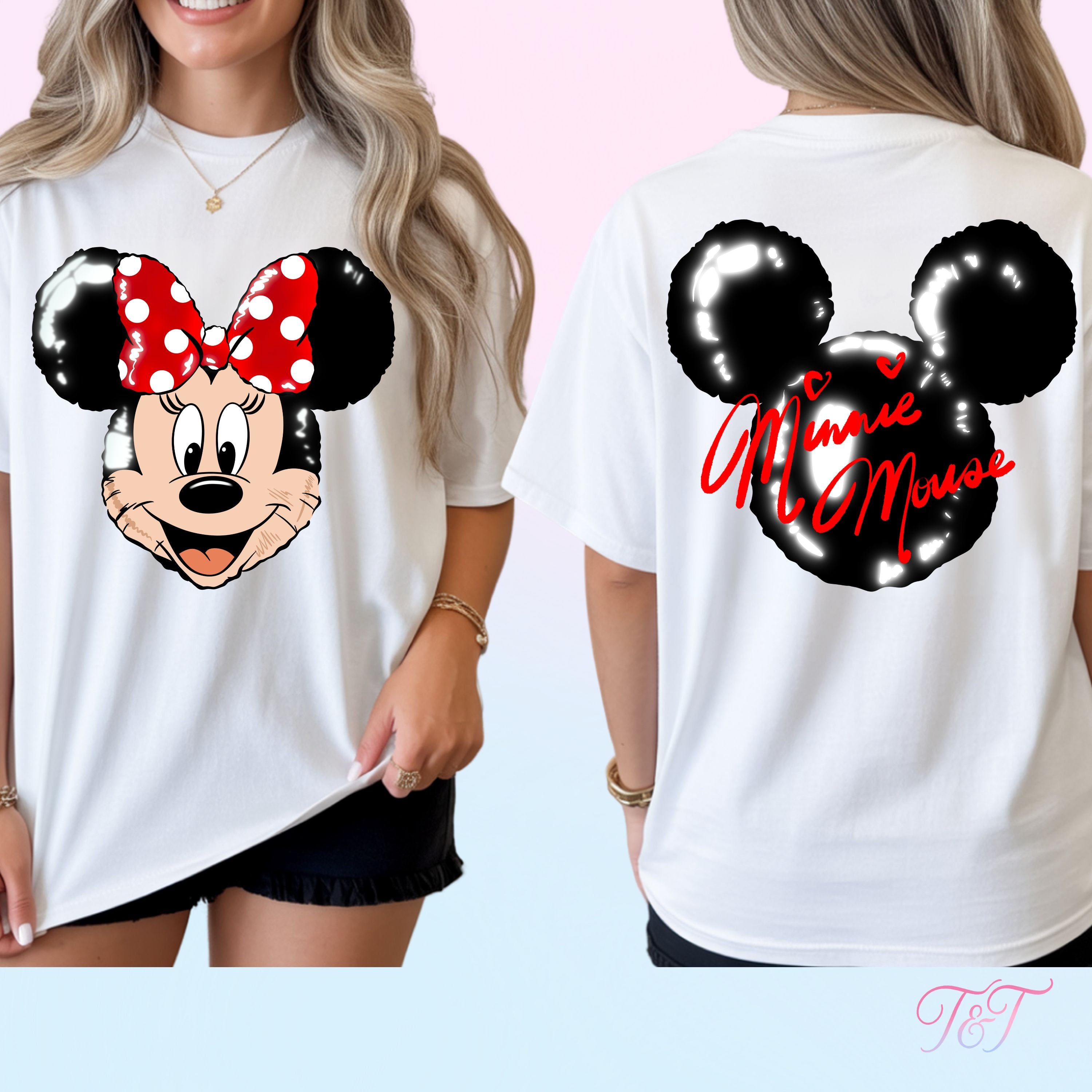Girl Mouse Signature - Double Sided Print T-Shirt