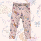 Winter Sisters Bow Print Kids Leggings