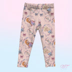 Winter Sisters Bow Print Kids Leggings