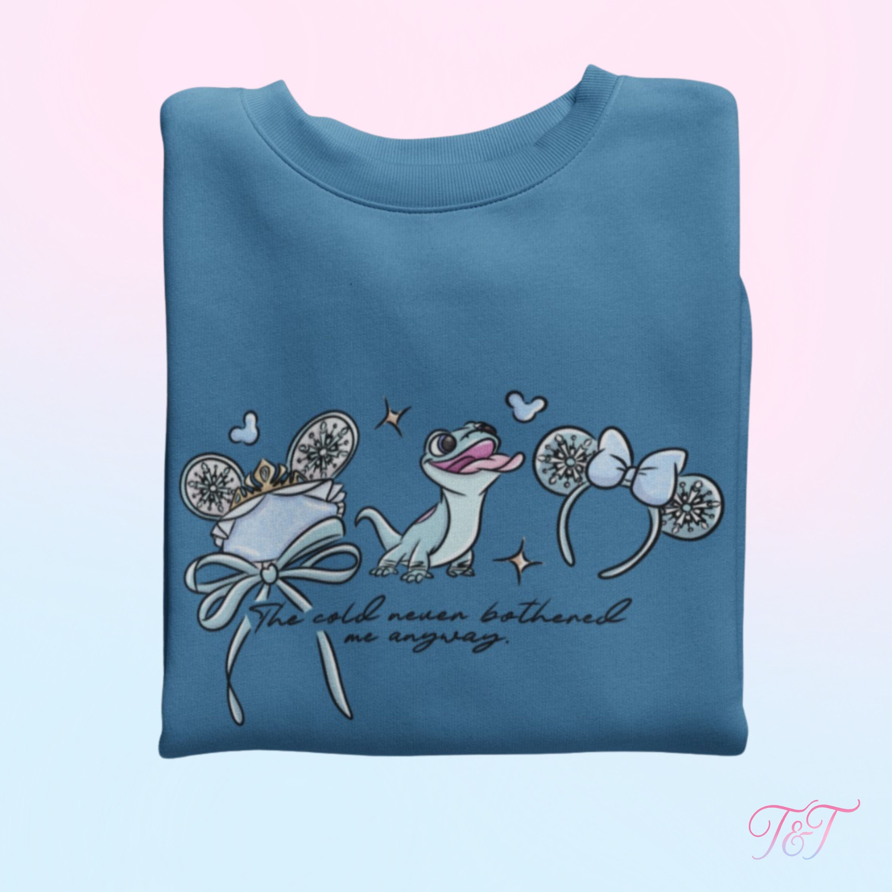 Ice Queen 'The Cold Never Bothered Me Anyway' Quote Sweatshirt