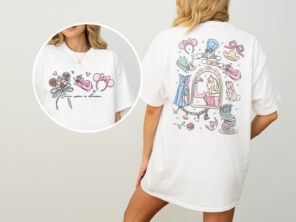 The Sleeping Princess Fairytale - Double Sided Print T-Shirt
