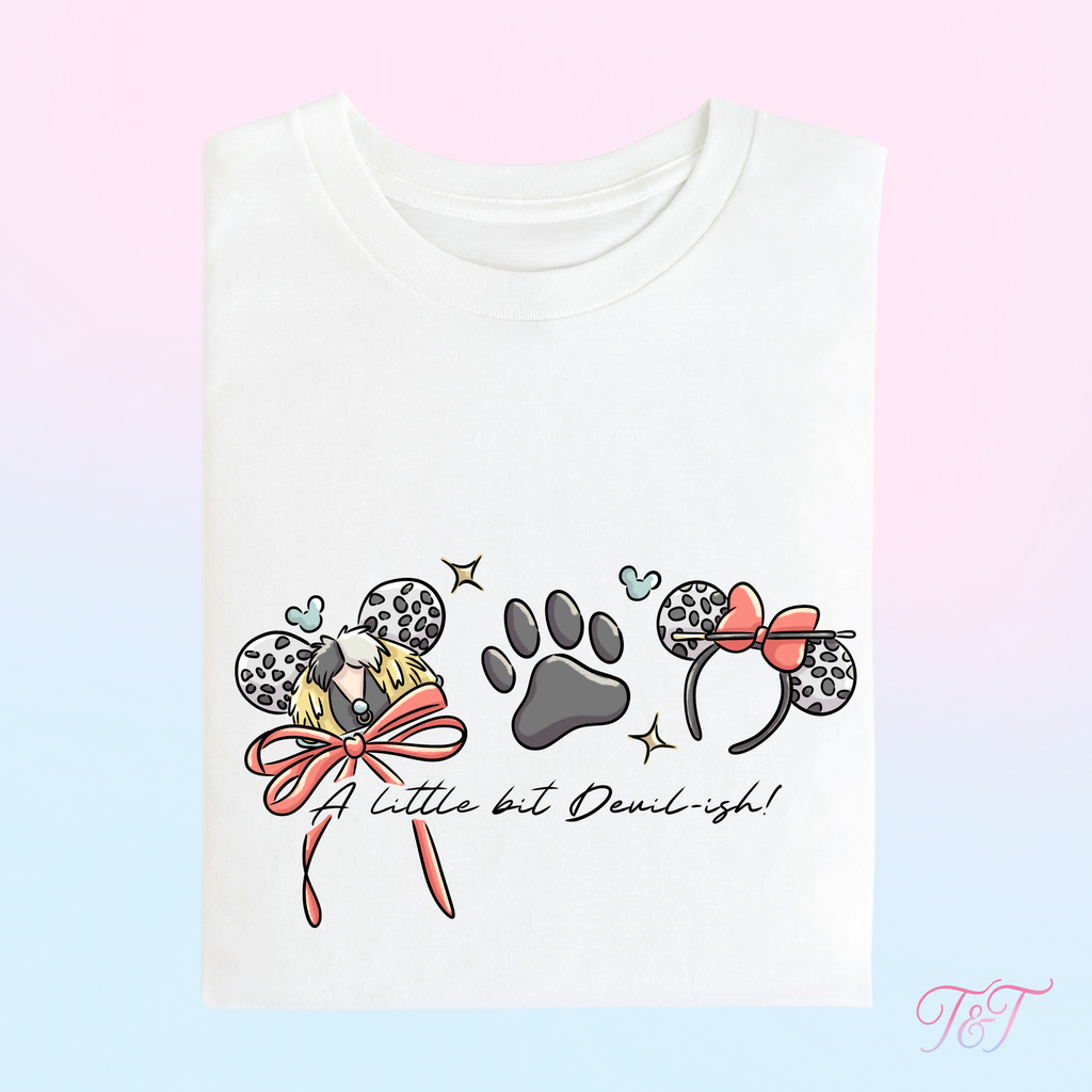 Villain Ear Design T-Shirt | Devil-ish Park Tee