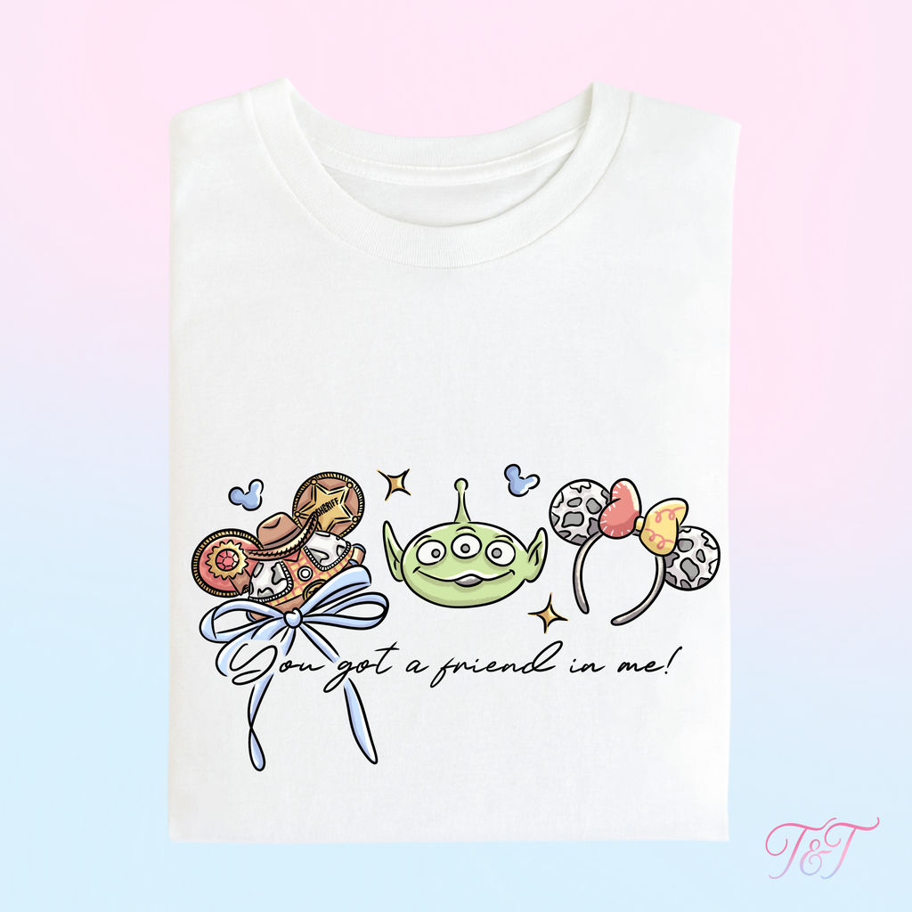 Toy Friends Ear Design T-Shirt | Theme Park Day Top