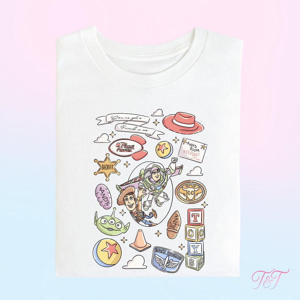 Toy Friends T-Shirt | Retro Toy Graphic Park Tee