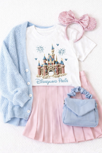Paris Castle Crochet Effect T-Shirt