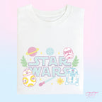 Pastel Space Saga Inspired Graphic T-Shirt | Cute Galaxy Tee