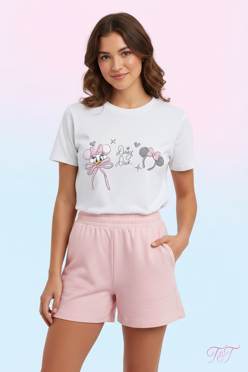 Girl Duck Ear Hat Design T-Shirt