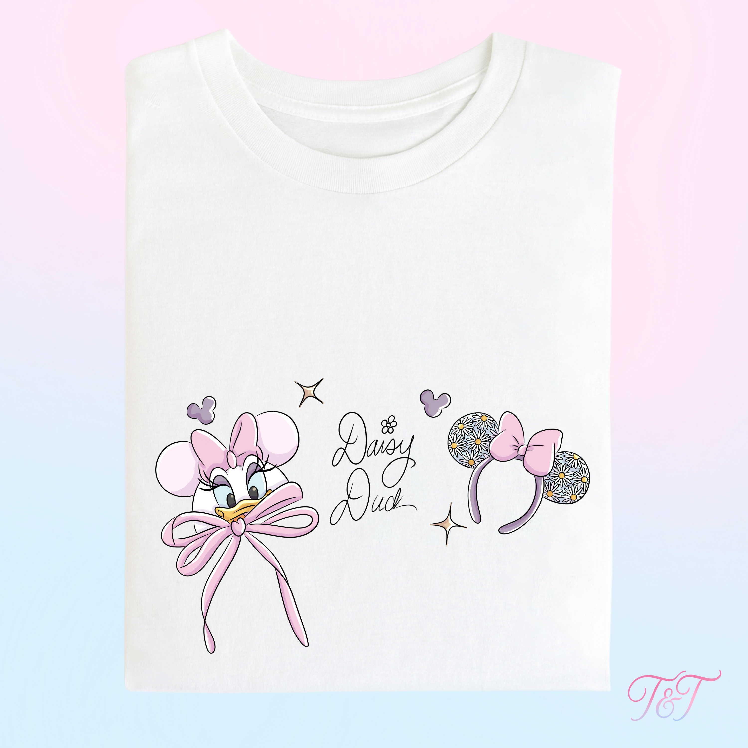 Girl Duck Ear Hat Design T-Shirt