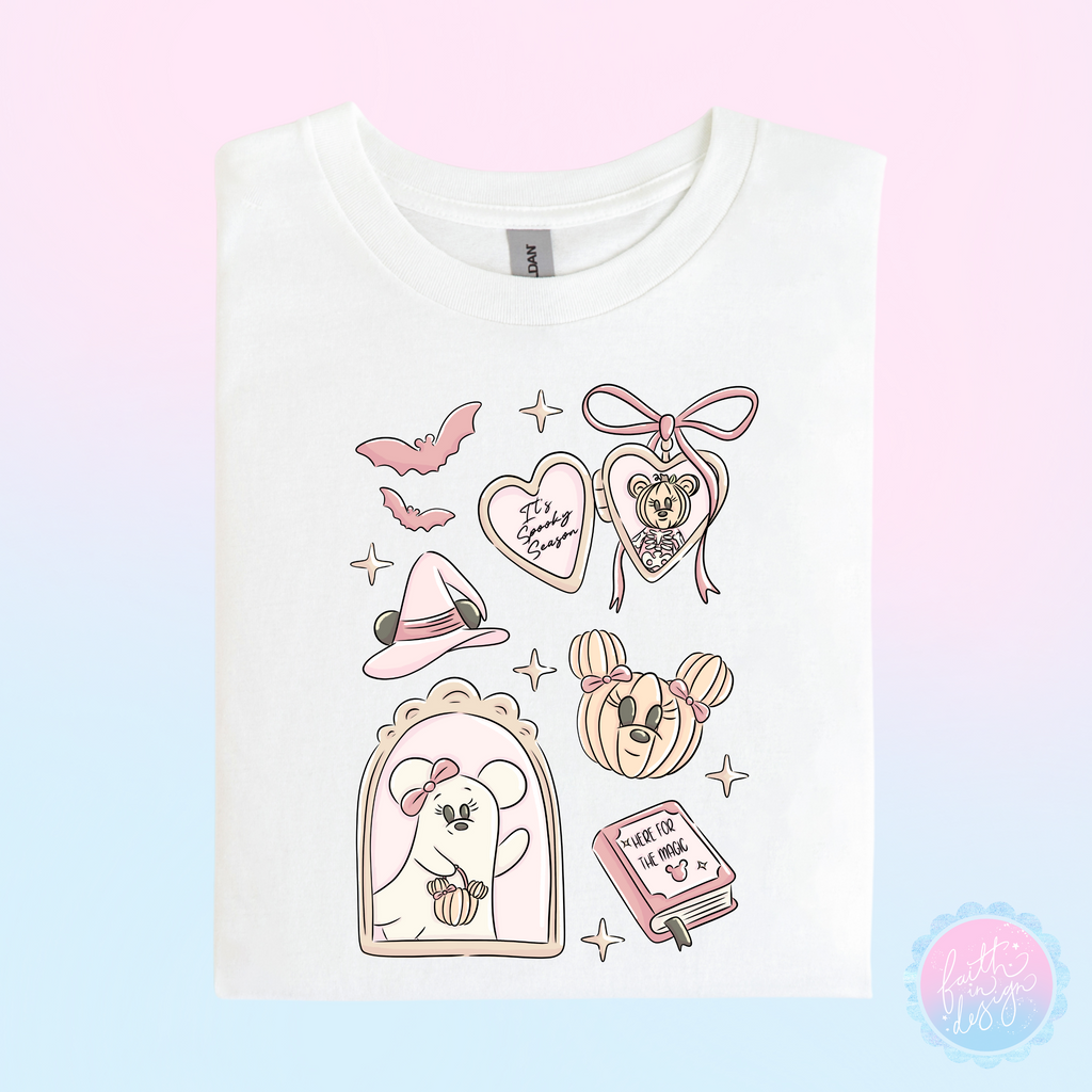 Pink Ghost T-Shirt | Coquette Spooky Park Day Tee