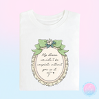 The Frog Princess Green Bow Frame Quote T-Shirt