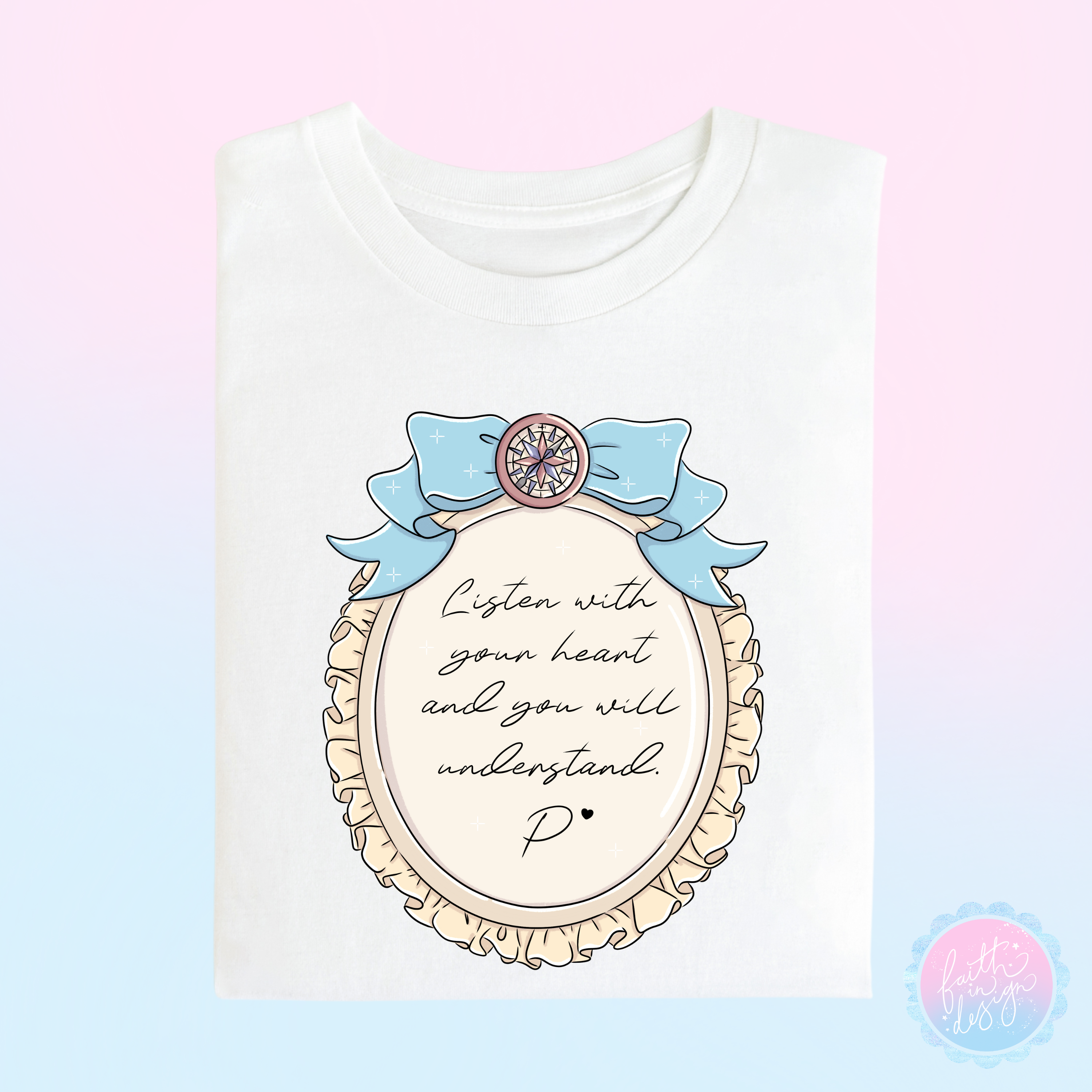 The Wind Princess Compass Frame Quote T-Shirt