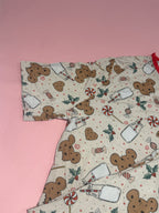 SECONDS: SHORT SLEEVE: Cookies & Milk Adults Pyjamas | Christmas Print Set