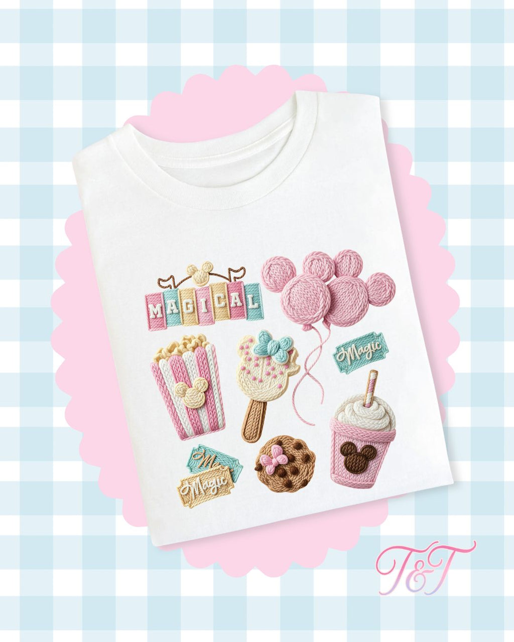Magical Snacks Crochet Effect T-Shirt