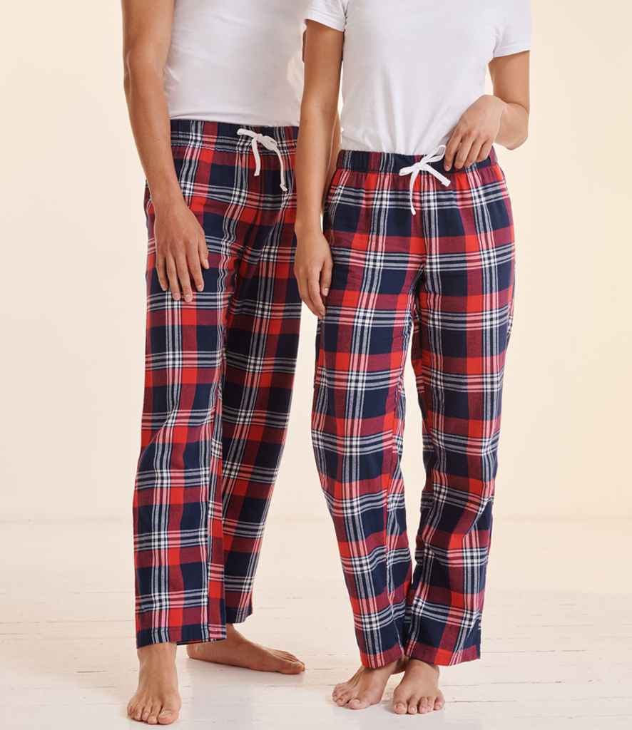 Red & Navy Tartan Pyjama Bottoms | Adults