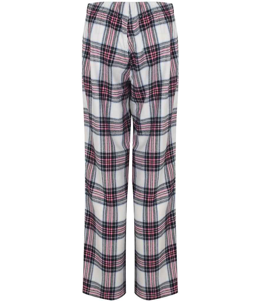 Pink & White Tartan Pyjama Bottoms | Adults