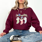 Mouse Stocking Shelf Sweatshirt | Christmas Park Days