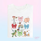 Coquette Toy Friends T-Shirt | Bows & Playful Icons
