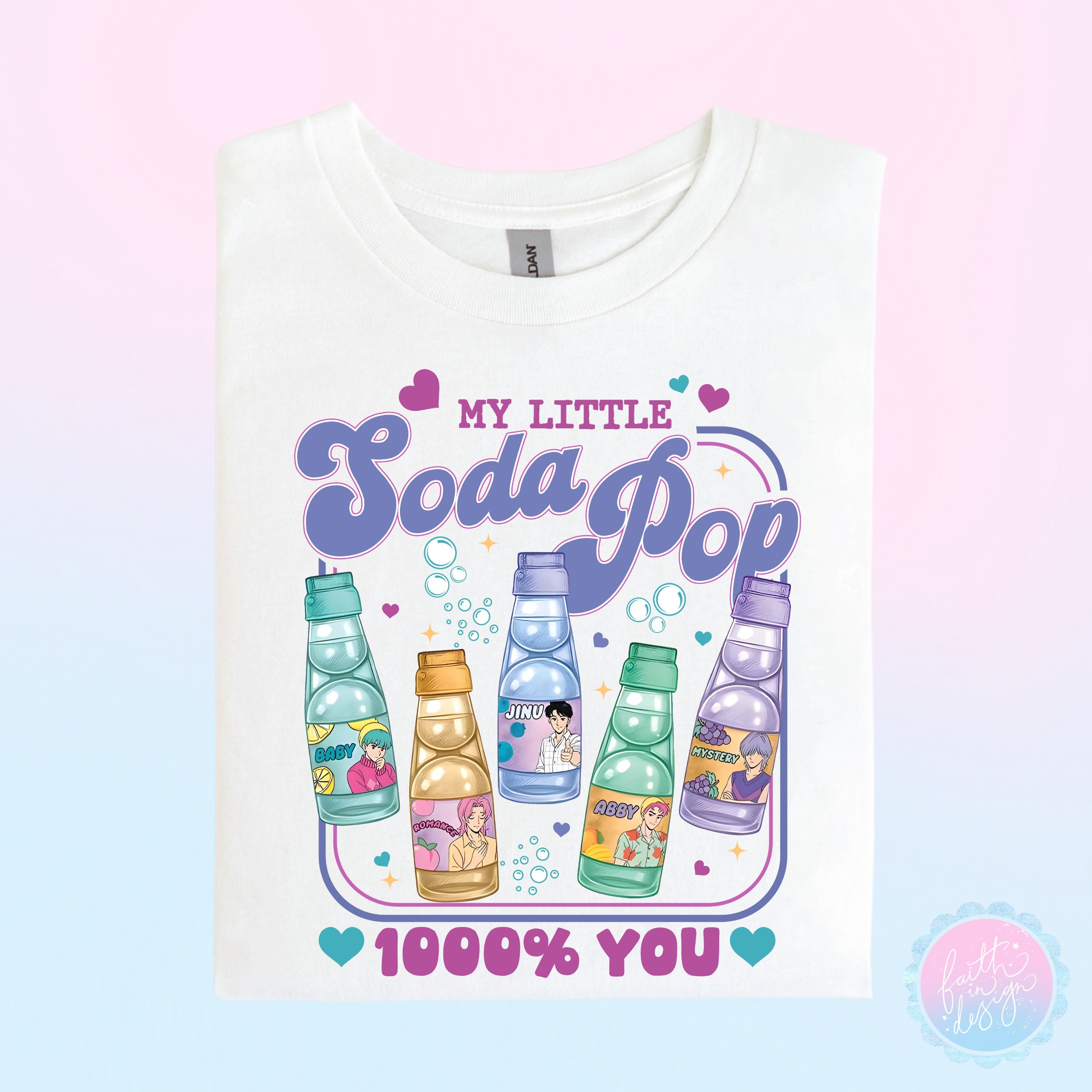 Soda Pop T-Shirt | K-pop Cartoon Bottle Graphic Tee