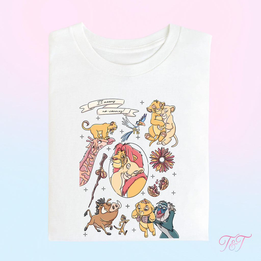 Lion Family Graphic T-Shirt | Animal Adventure Park Outfit