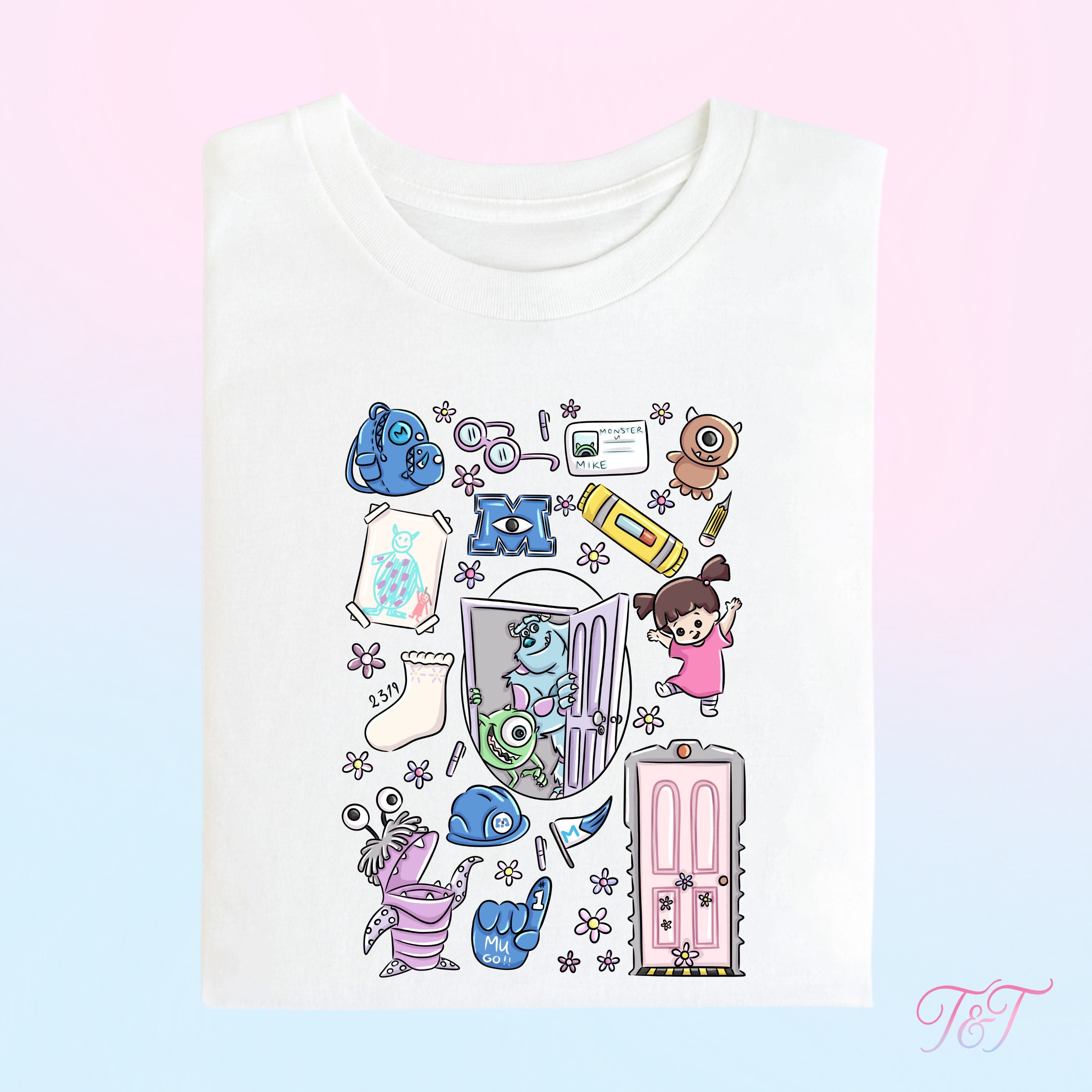Monsters Full Graphic T-Shirt | Park Day Outfit & Travel Top