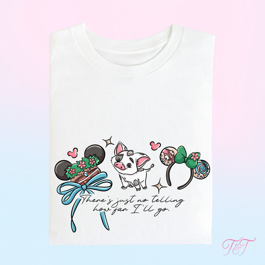The Wayfinder Princess 'There's Just No Telling How Far I'll Go' Quote T-Shirt