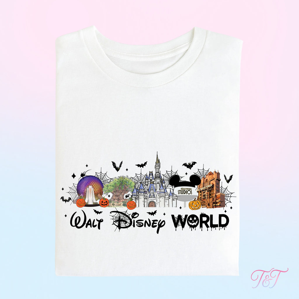 Halloween Park Attractions T-Shirt | Spooky Skyline