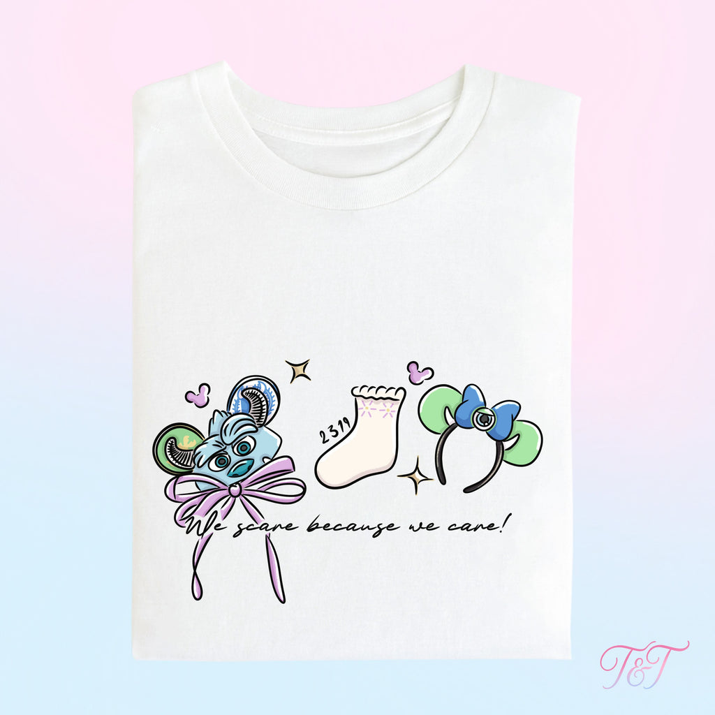 Monster Ear Design T-Shirt | Spooky Park Day Tee