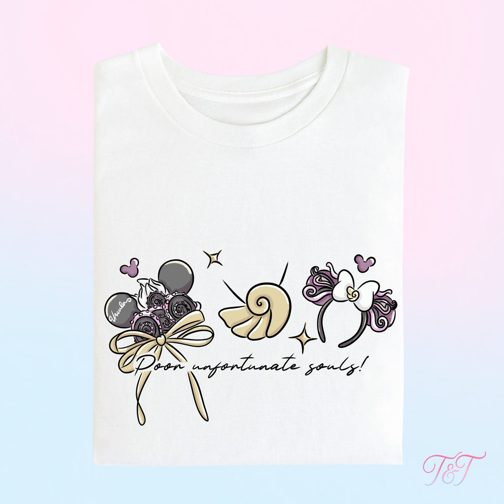 Sea Witch Ear Design T-Shirt | Ocean Villain Tee