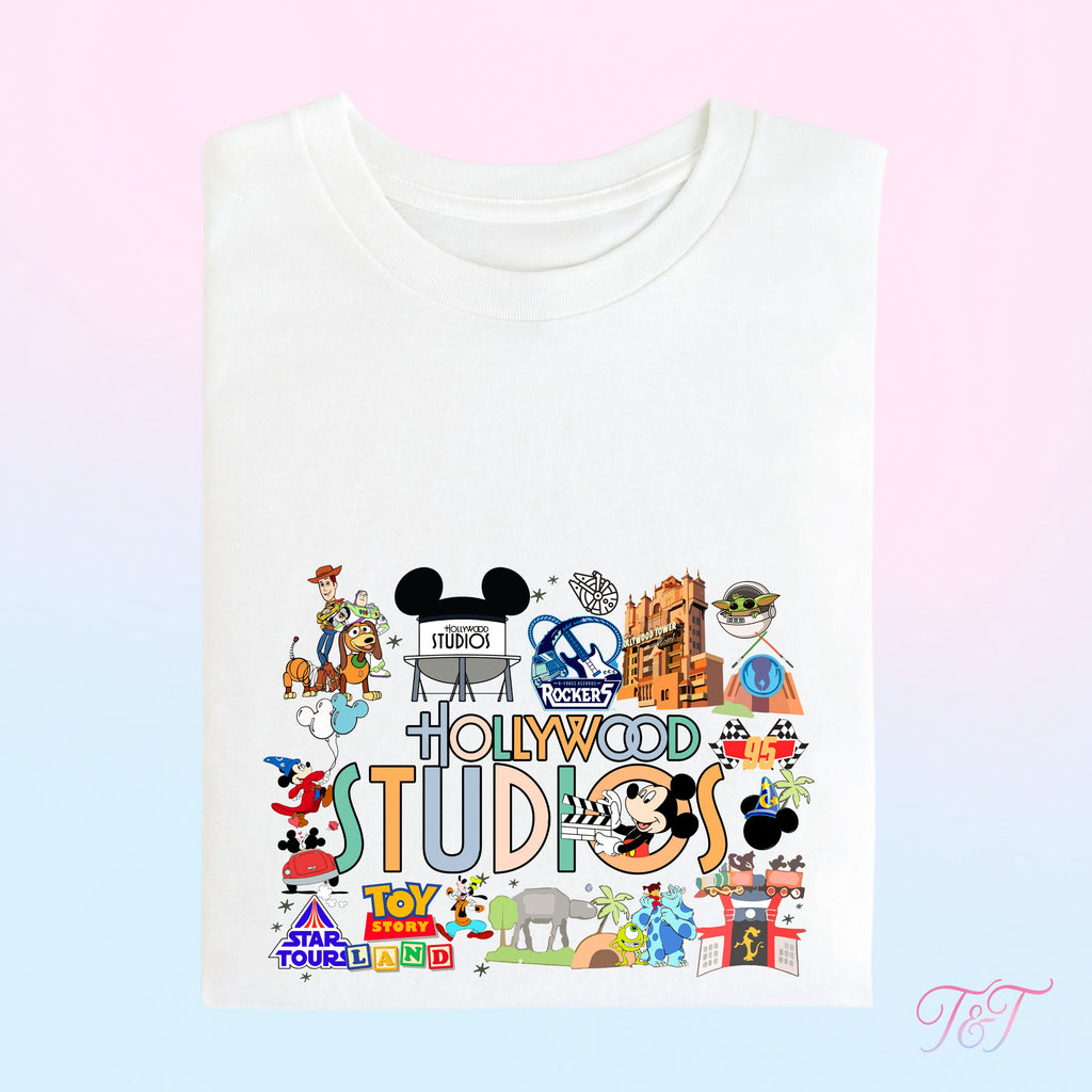 Studio Park Collage T-Shirt | Theme Park Day Outfit