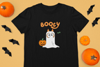 Booey Ghost Kids T-Shirt | Black Halloween Tee