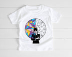 Wednesday Goth Stained Glass Sweatshirt | Spooky Park Day Top