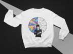 Wednesday Goth Stained Glass Sweatshirt | Spooky Park Day Top