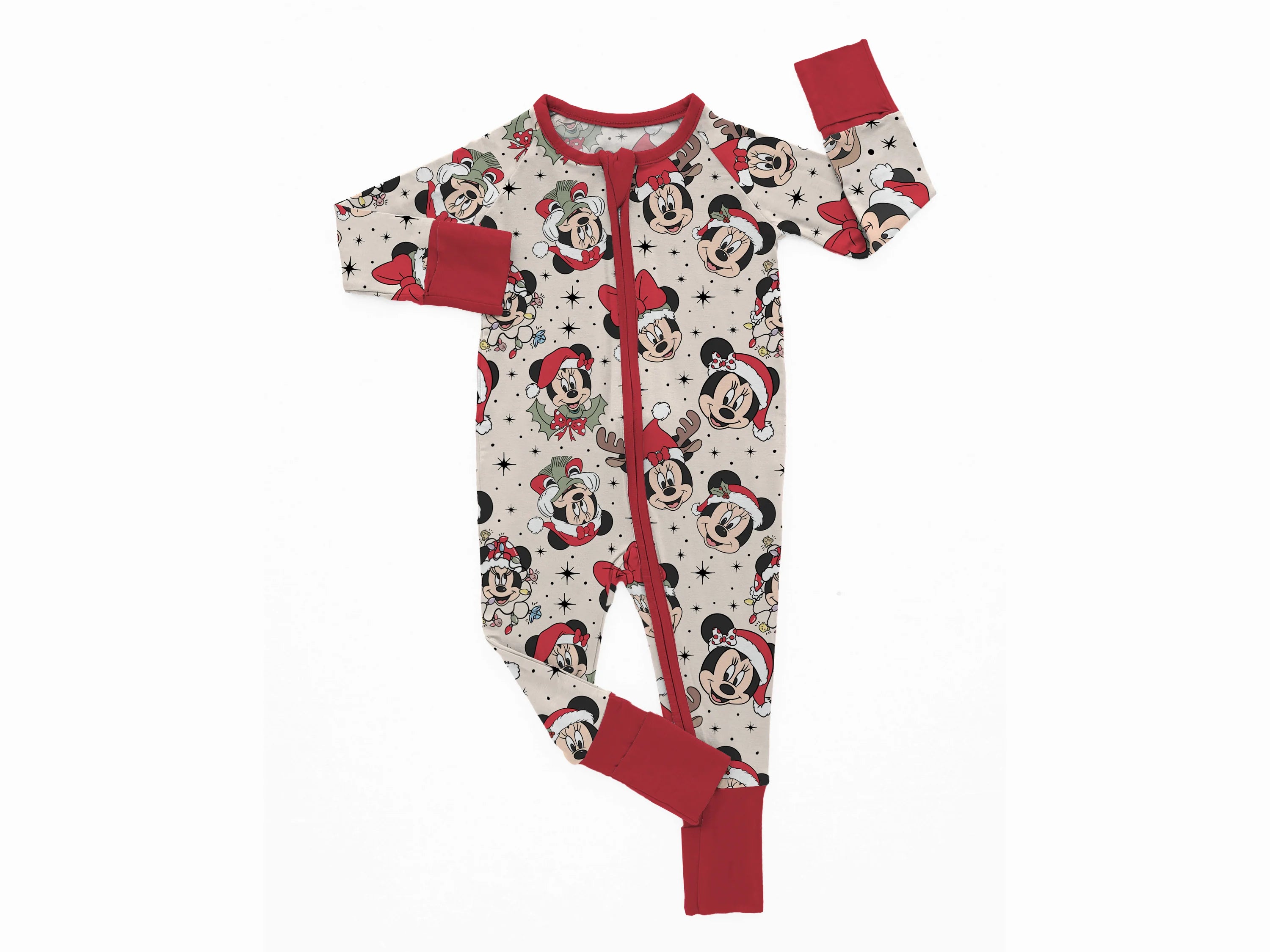 Merry Mousette Baby Sleepsuit | Christmas Print Sleepsuit