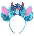 Blue Alien Mouse Ears | Sequin Theme Park Headband