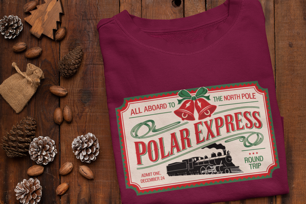 Personalised Train Ticket Jumper | Christmas Park Days